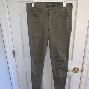 American Eagle Jeggings in Olive